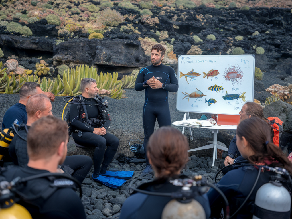 Conservation-minded dive briefings I use with clients to protect Lanzarote’s marine life