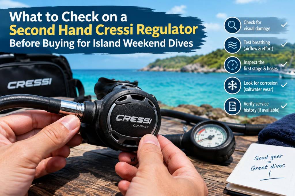 what to check on a second-hand cressi regulator before buying for island weekend dives