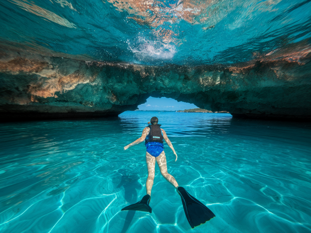Where to find the clearest underwater caves near Playa Blanca and how to plan a safe snorkel route